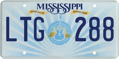 MS license plate LTG288