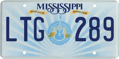 MS license plate LTG289