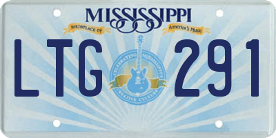 MS license plate LTG291