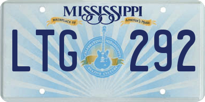 MS license plate LTG292