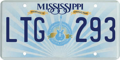 MS license plate LTG293