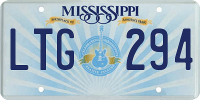 MS license plate LTG294