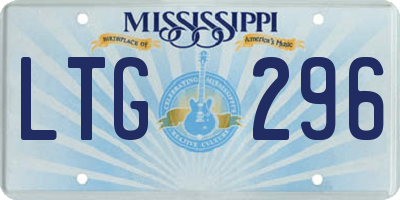 MS license plate LTG296