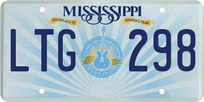 MS license plate LTG298