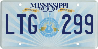 MS license plate LTG299