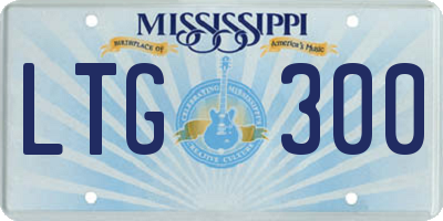 MS license plate LTG300