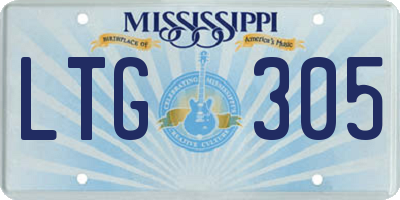 MS license plate LTG305