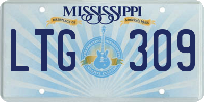 MS license plate LTG309