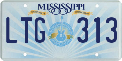 MS license plate LTG313