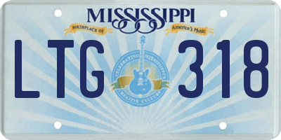 MS license plate LTG318