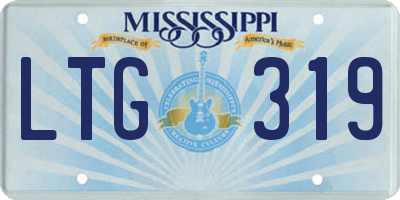 MS license plate LTG319