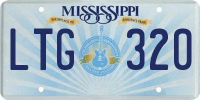 MS license plate LTG320
