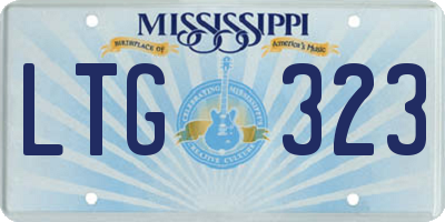 MS license plate LTG323