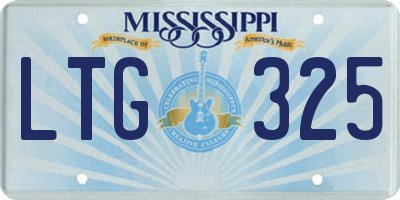 MS license plate LTG325