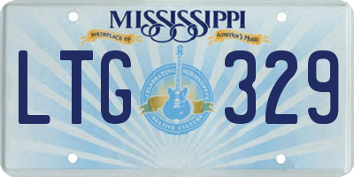 MS license plate LTG329