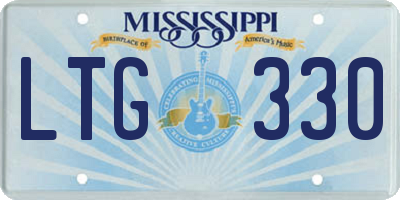 MS license plate LTG330