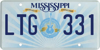 MS license plate LTG331