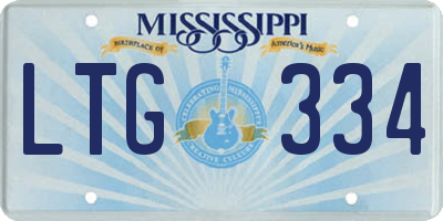 MS license plate LTG334