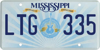 MS license plate LTG335