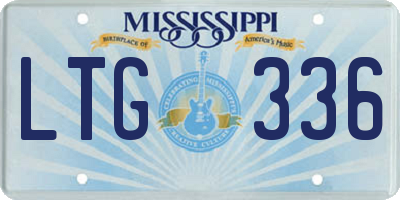MS license plate LTG336