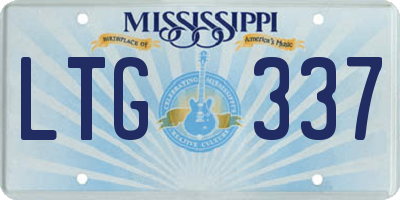 MS license plate LTG337