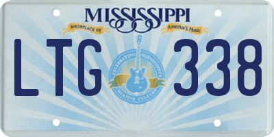 MS license plate LTG338
