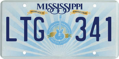 MS license plate LTG341