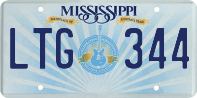 MS license plate LTG344