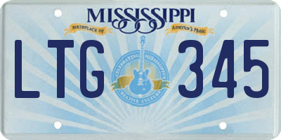MS license plate LTG345