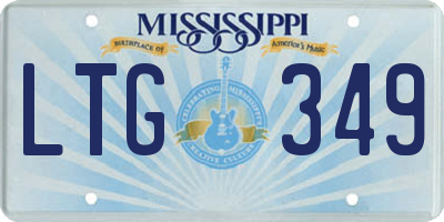 MS license plate LTG349