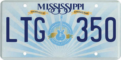MS license plate LTG350