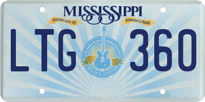 MS license plate LTG360