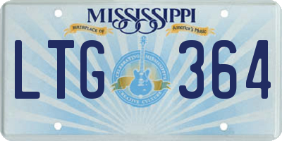 MS license plate LTG364