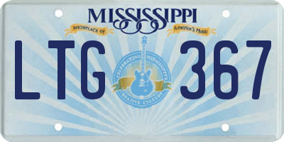 MS license plate LTG367