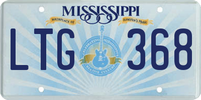 MS license plate LTG368