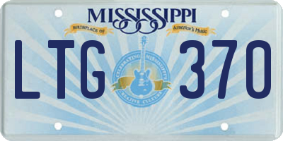 MS license plate LTG370