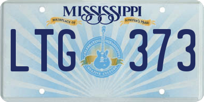 MS license plate LTG373