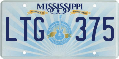 MS license plate LTG375