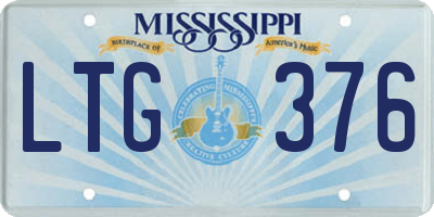 MS license plate LTG376