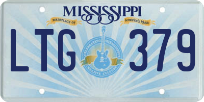 MS license plate LTG379