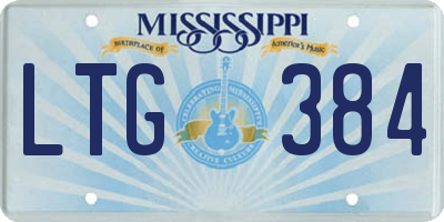 MS license plate LTG384