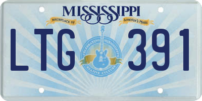 MS license plate LTG391