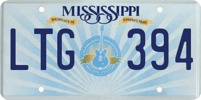 MS license plate LTG394