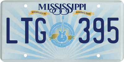 MS license plate LTG395