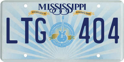 MS license plate LTG404