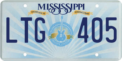 MS license plate LTG405
