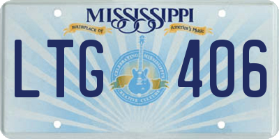 MS license plate LTG406