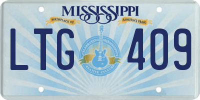 MS license plate LTG409
