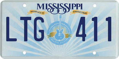 MS license plate LTG411