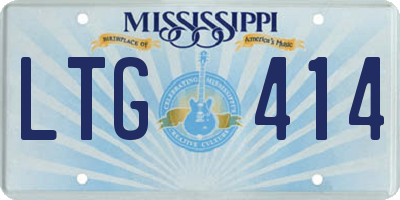 MS license plate LTG414
